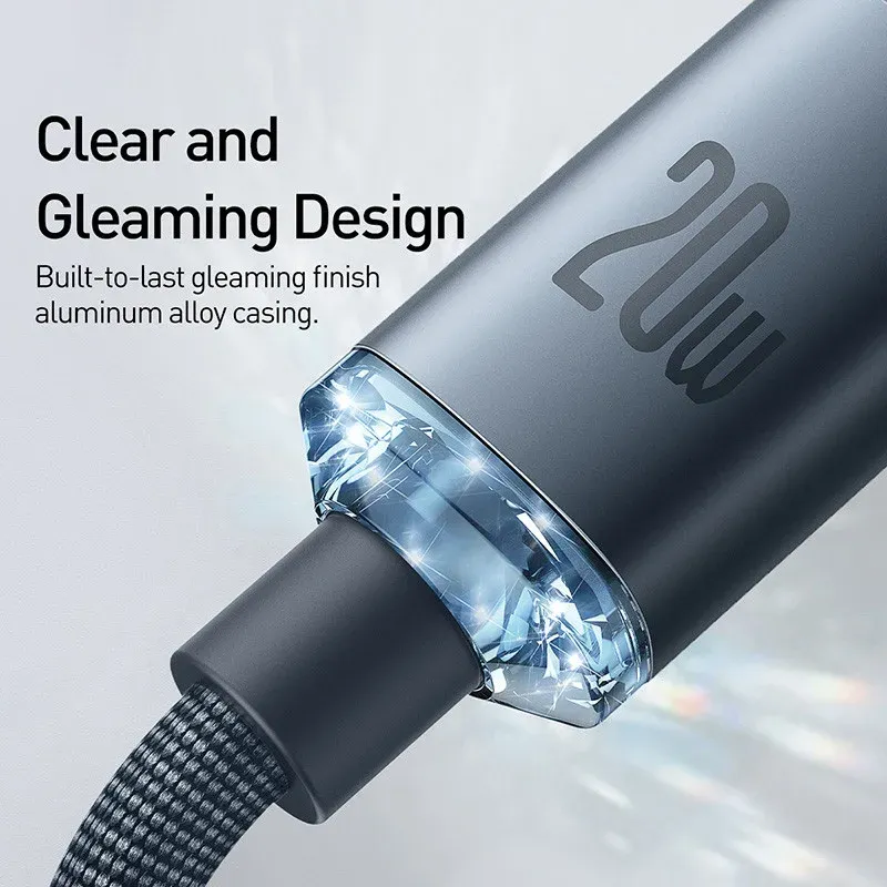 Câble Baseus USB Type-C PD 20 W pour iPhone 14, 13, 12, Pro, X et 8, câble de charge rapide USB-C 2