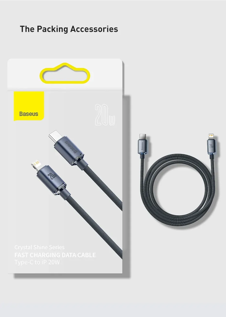 Câble Baseus, détails de conception