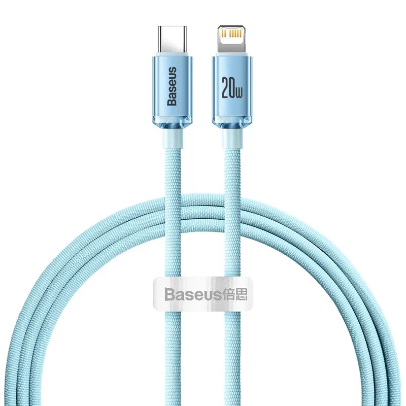 Câble Baseus USB Type-C PD 20 W pour iPhone 14, 13, 12, Pro, X et 8, câble de charge rapide USB-C 8