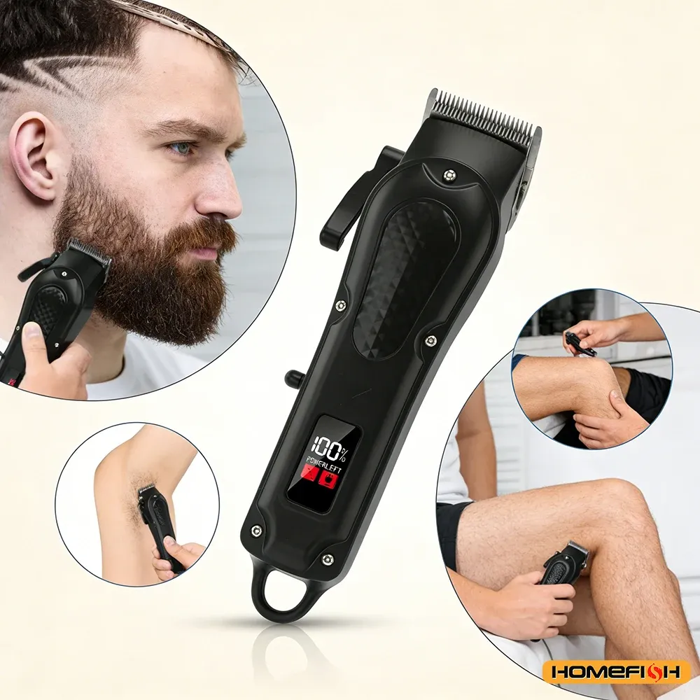 Tondeuse à cheveux et barbe, détail de l'design