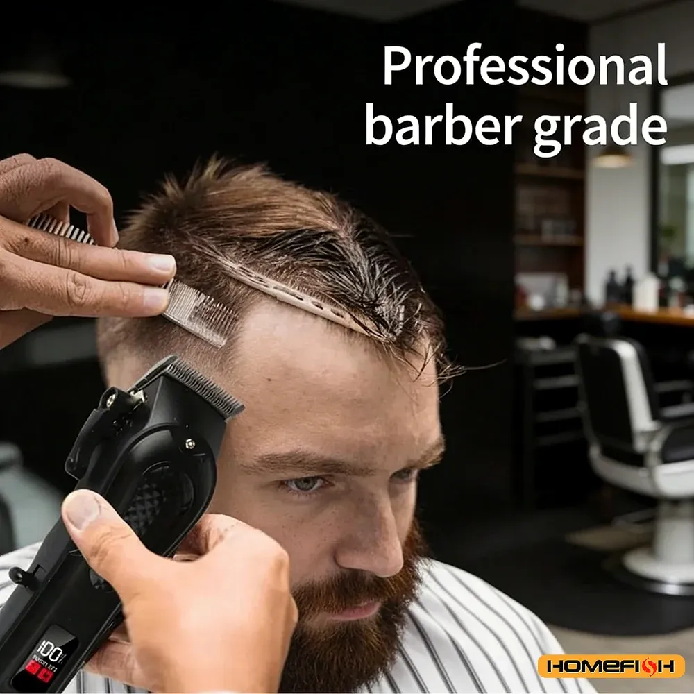 Tondeuse à barbe en situation d'utilisation