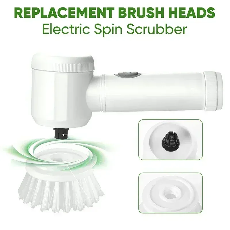 Nettoyeur électrique sans fil avec 5 têtes de brosse interchangeables, brosse de nettoyage électrique et accessoires 3