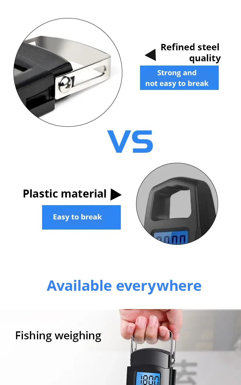 Balance à bagages électronique, finition noire brillante