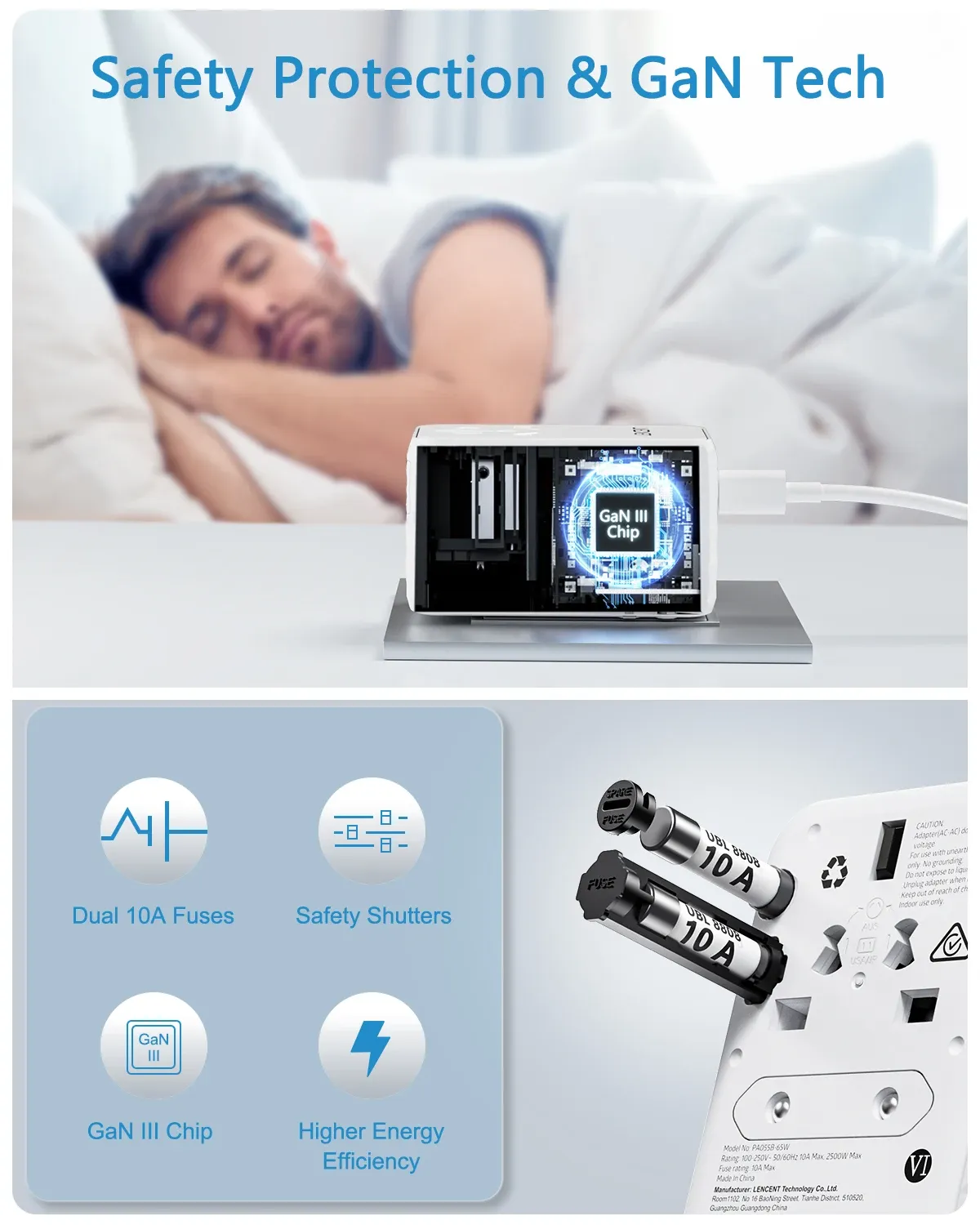 Adaptateur de voyage LENCENT