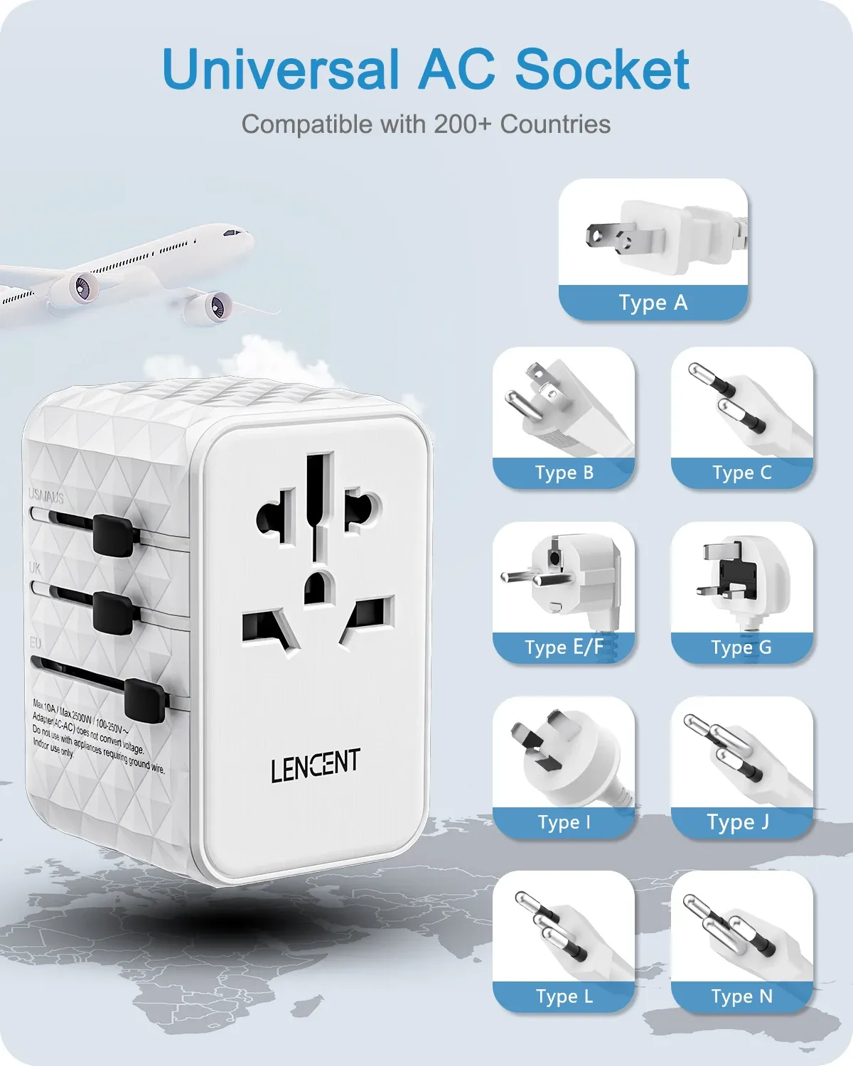 Adaptateur de voyage LENCENT