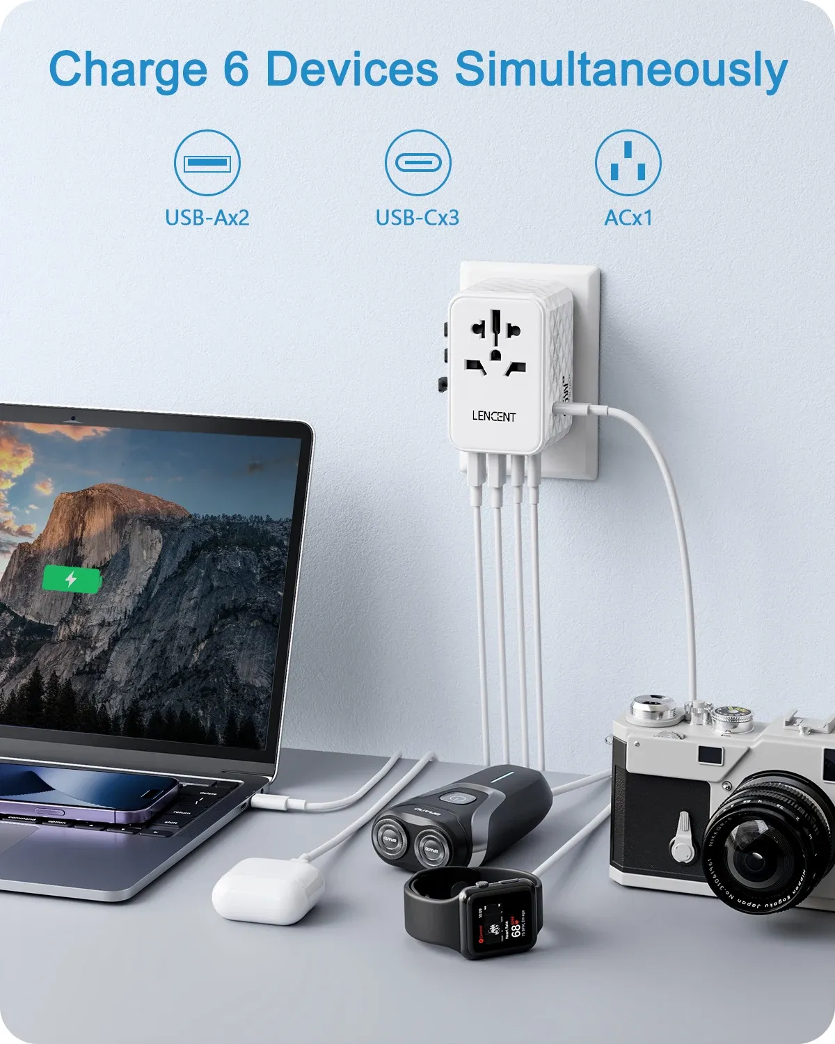 Adaptateur de voyage LENCENT