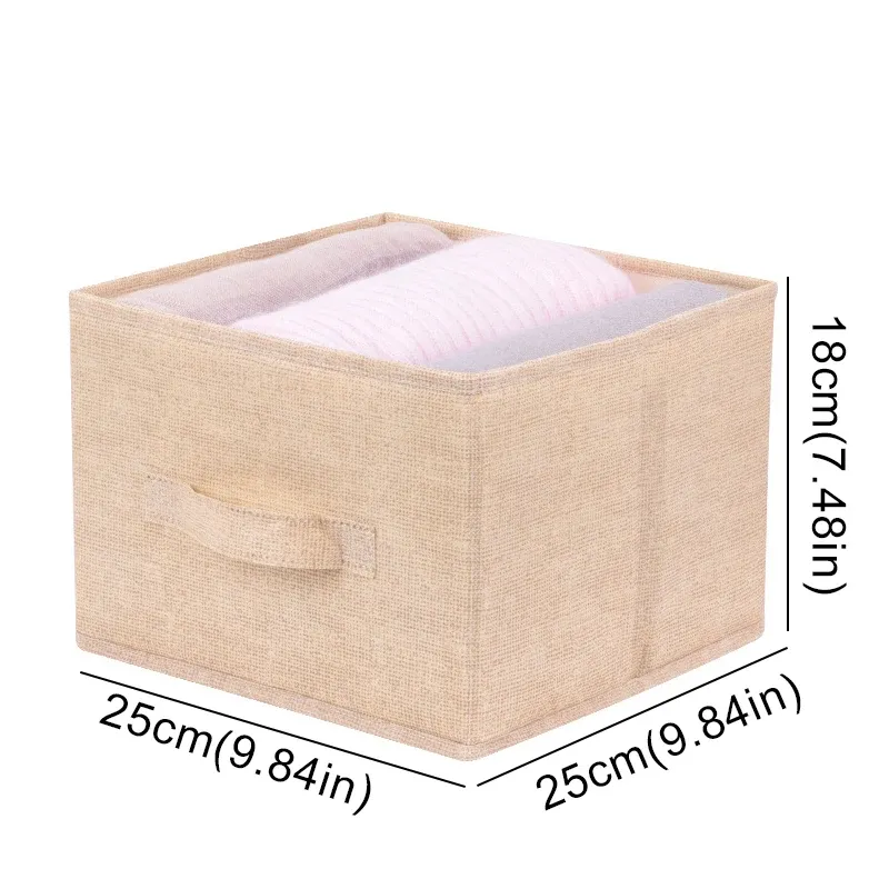 Organisateur suspendu pliable en coton et lin, style tiroir 7