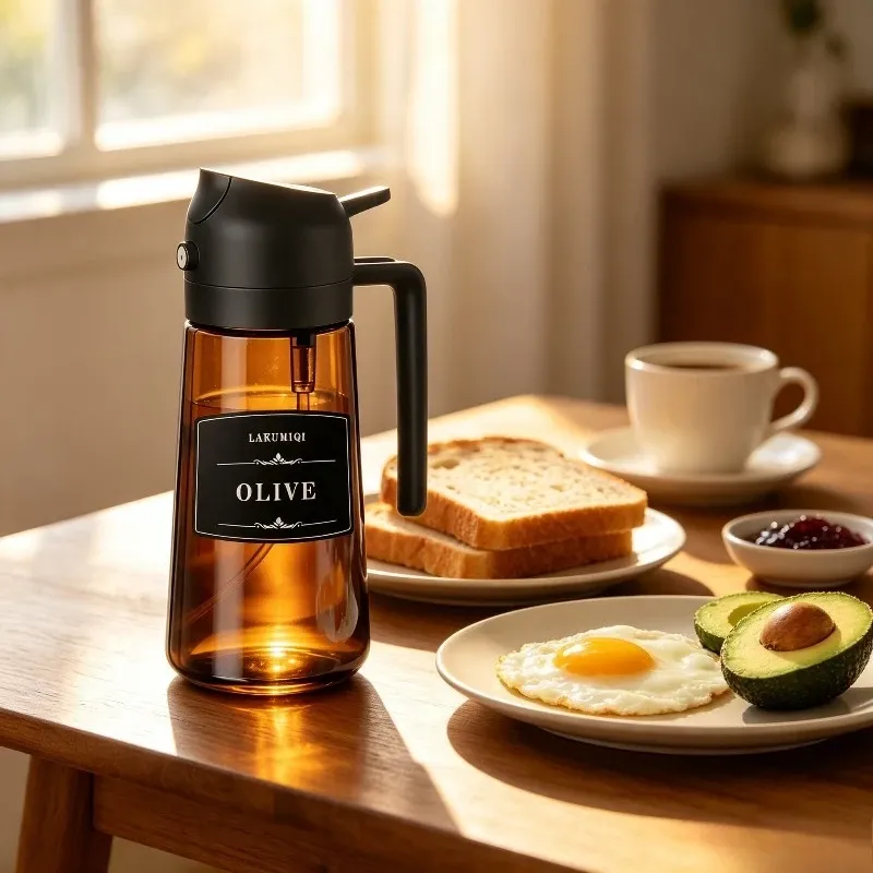 Ce titre est déjà en français. Voici une version plus claire et professionnelle, sans mots-clés superflus :

Flacon pulvérisateur et distributeur d'huile 2 en 1 en verre, 473 ml, anti-fuite, pour la cuisson, le barbecue et les salades, sans BPA, qualité alimentaire 3
