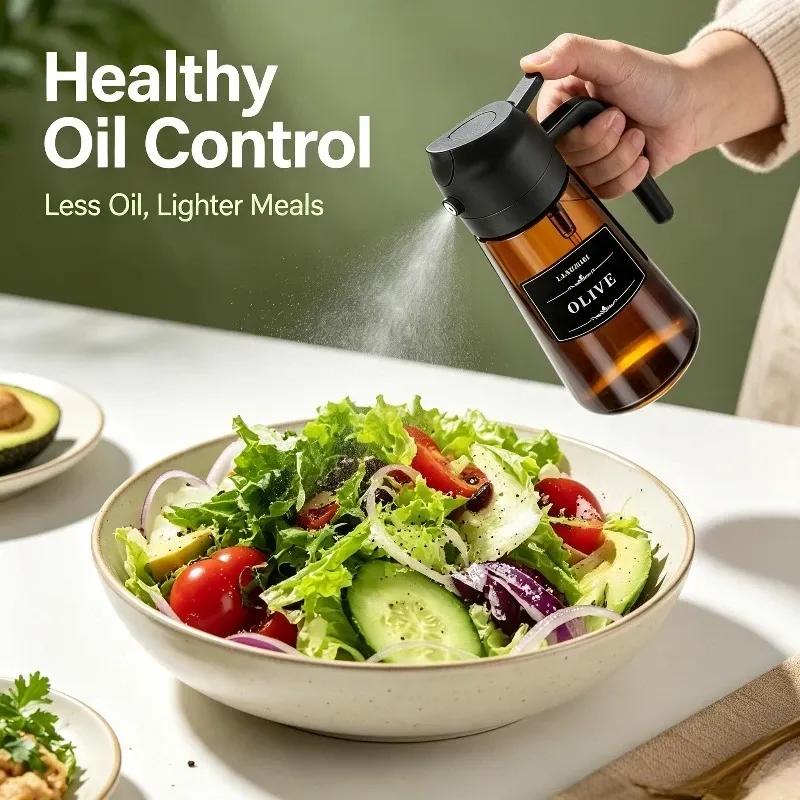 Ce titre est déjà en français. Voici une version plus claire et professionnelle, sans mots-clés superflus :

Flacon pulvérisateur et distributeur d'huile 2 en 1 en verre, 473 ml, anti-fuite, pour la cuisson, le barbecue et les salades, sans BPA, qualité alimentaire 4