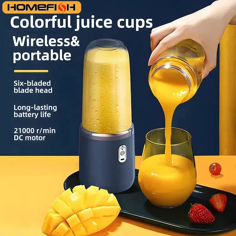 Mixeur Portable Électrique 6 Lames Multifonction pour Jus Frais, Smoothies, Glace Pilée et Préparation Culinaire 3