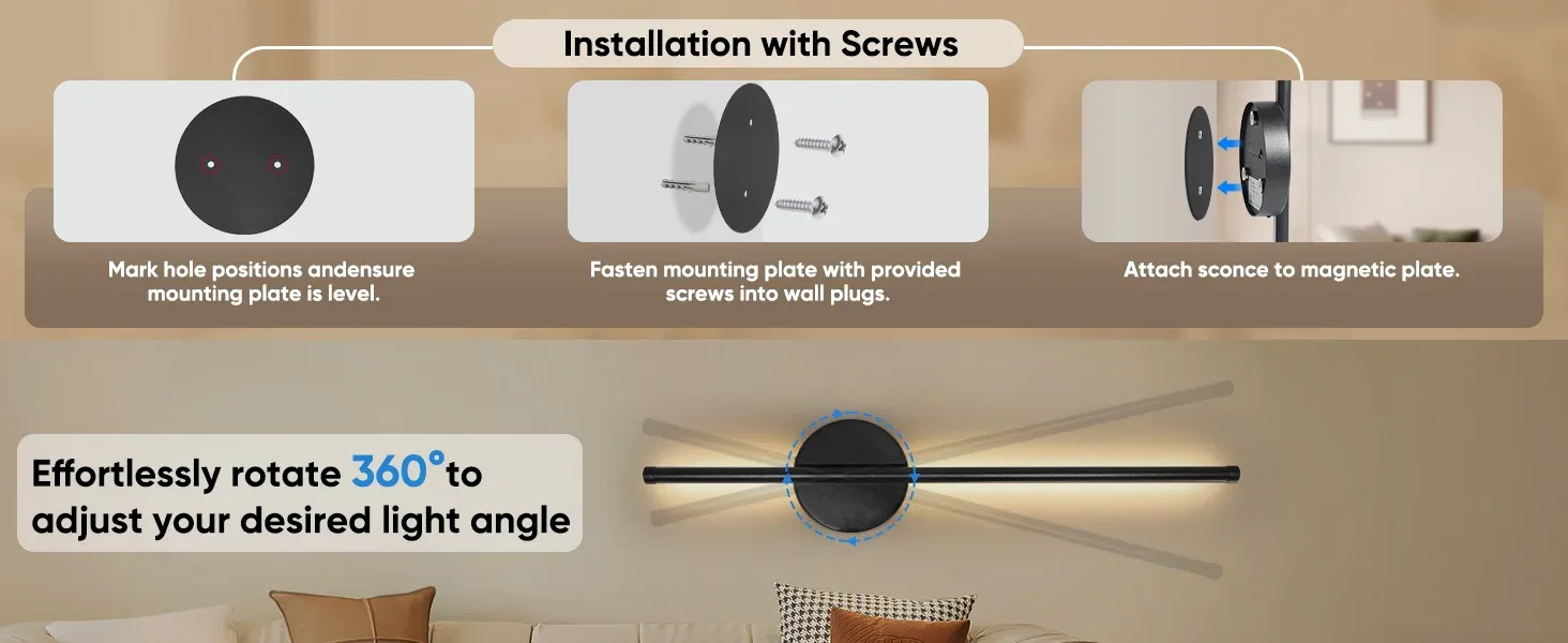Détail de l'applique murale sans fil