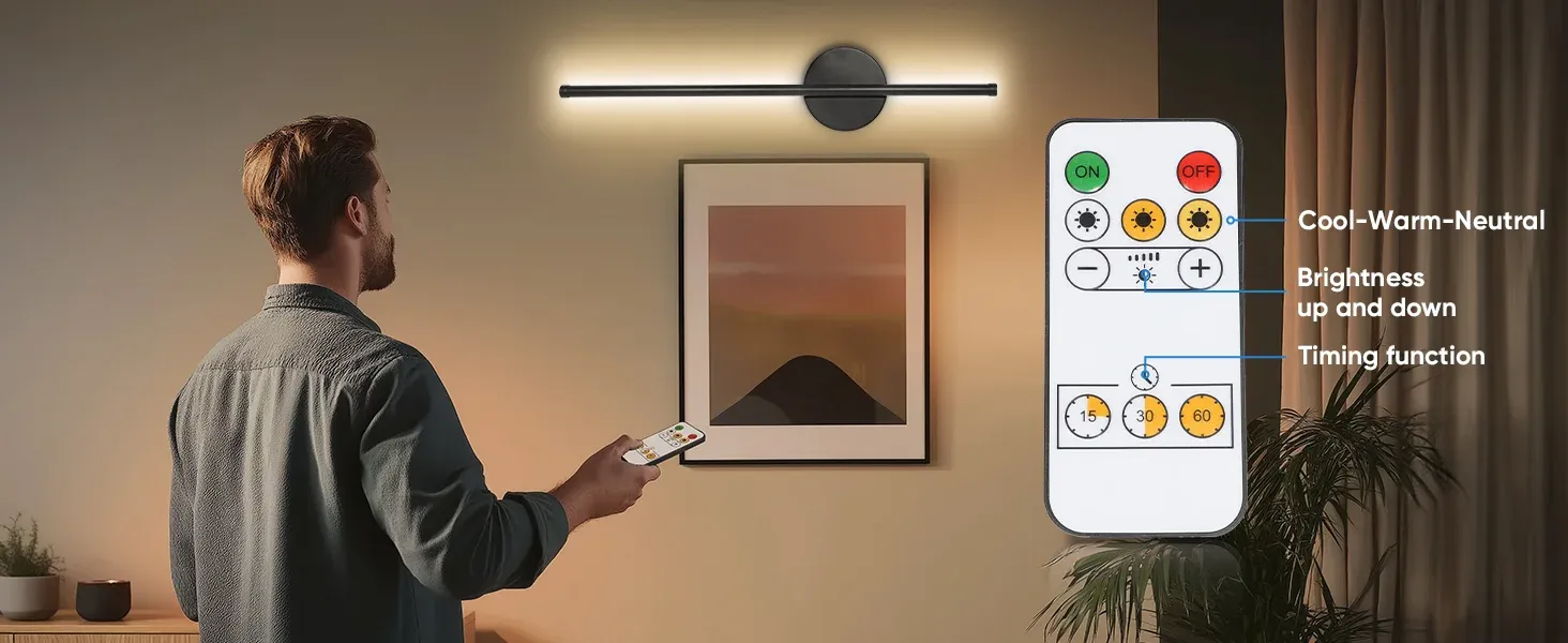 Applique murale noire dans un salon moderne