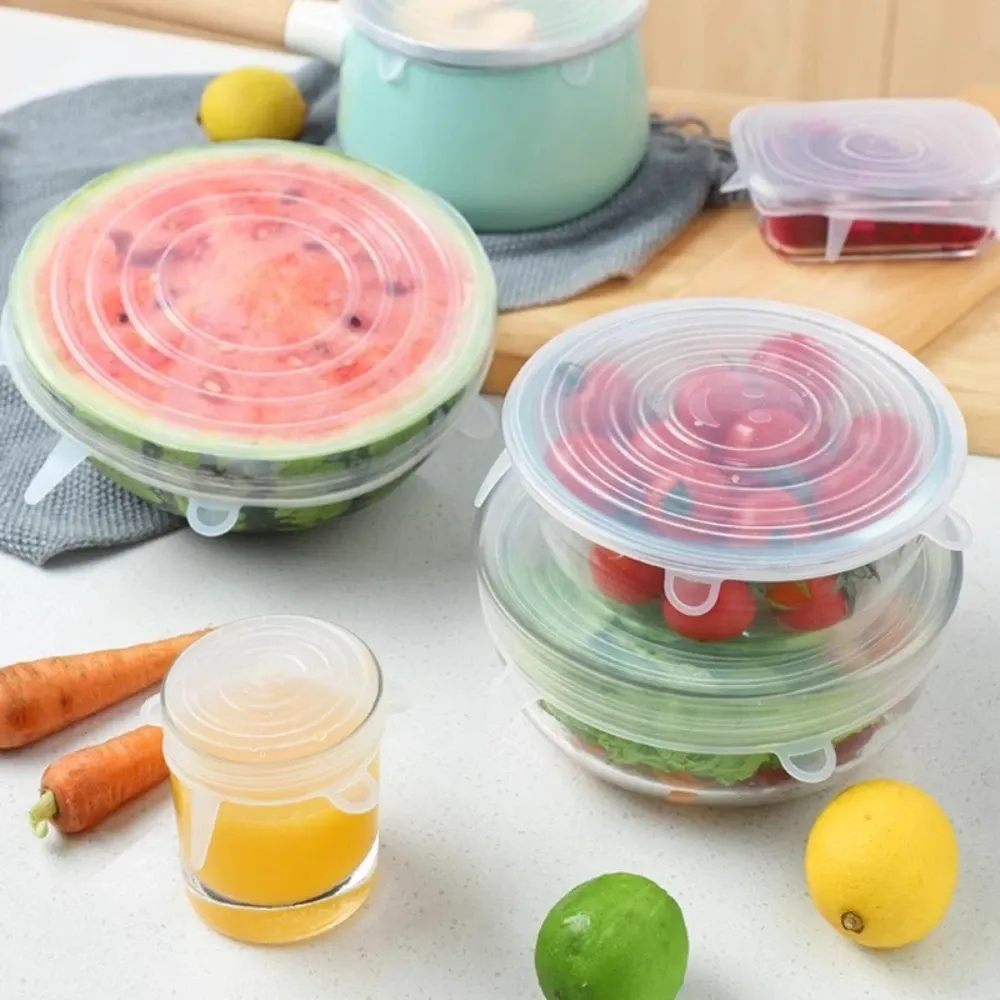 Couvercles extensibles en silicone réutilisables pour aliments