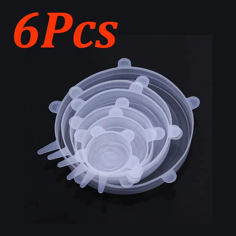 Couvercles en silicone extensibles et réutilisables pour aliments, lot de 6 à 24 pièces 17