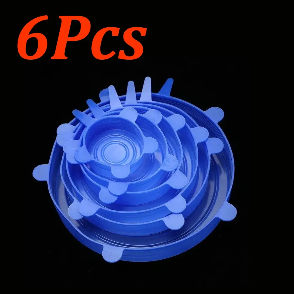 Couvercles en silicone extensibles et réutilisables pour aliments, lot de 6 à 24 pièces 16