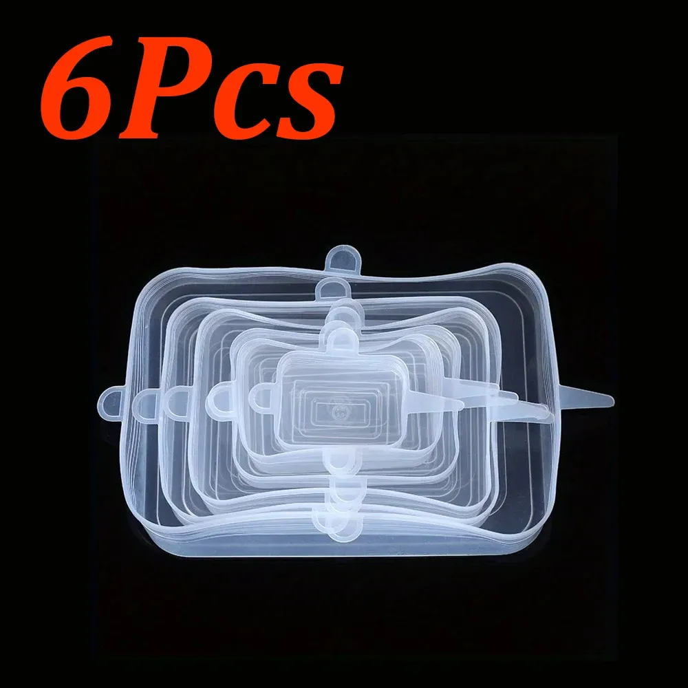 Couvercles en silicone extensibles et réutilisables pour aliments, lot de 6 à 24 pièces 15