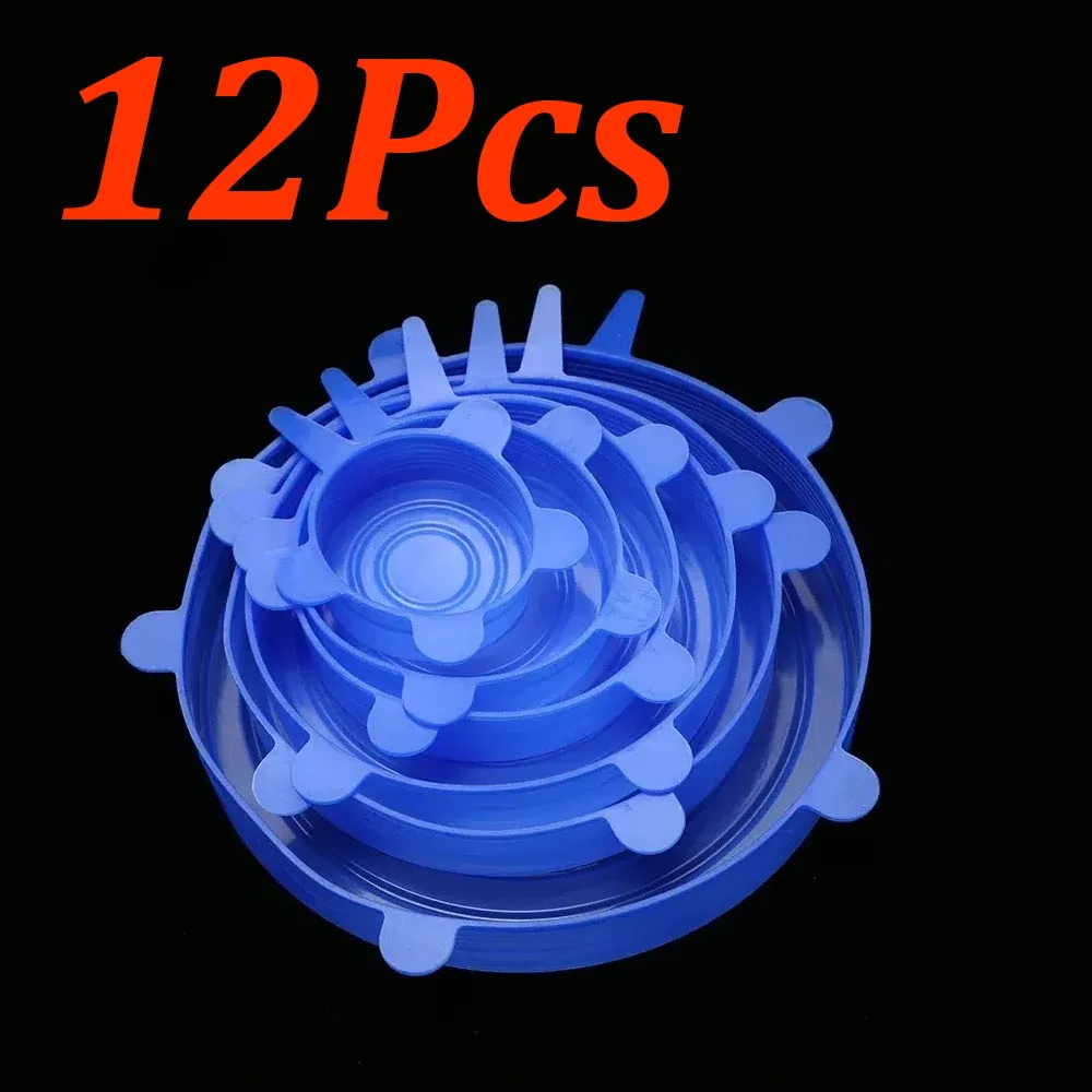 Couvercles en silicone extensibles et réutilisables pour aliments, lot de 6 à 24 pièces 12
