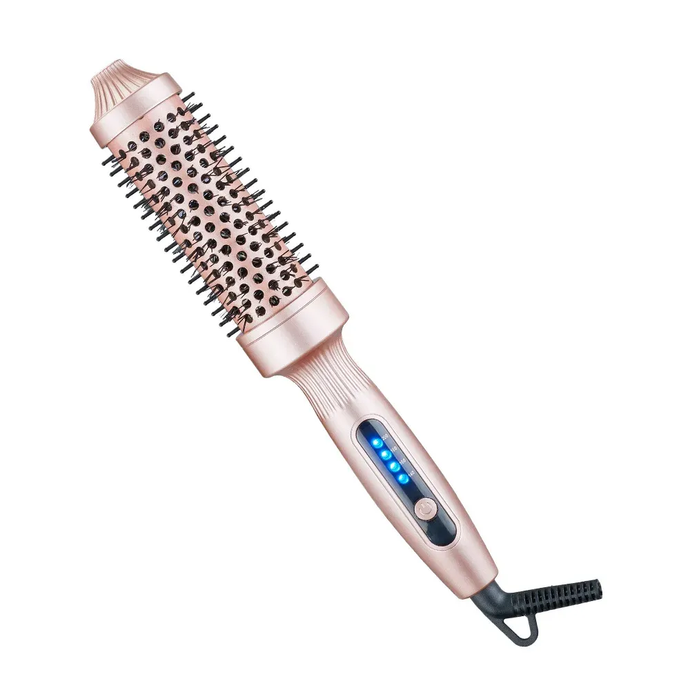 Fer à lisser ionique 3 en 1 : fer à friser professionnel et brosse chauffante anti-brûlure 8
