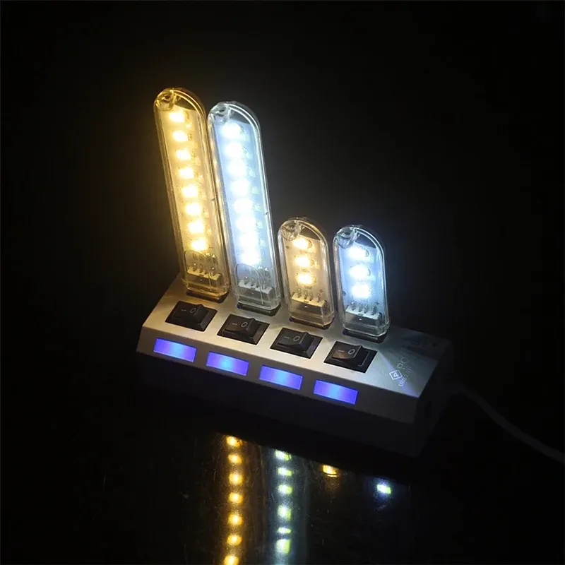 Mini lampe livre USB à LED, lampe de lecture portable ultra lumineuse DC 5V pour batterie externe, camping et ordinateurs portables 2
