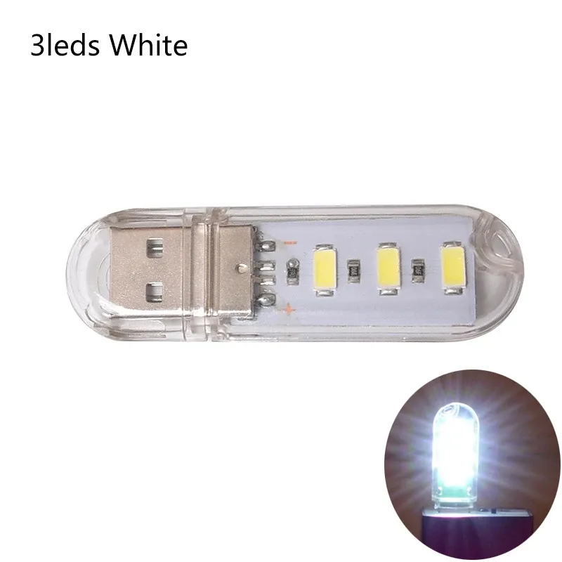 Mini lampe livre USB à LED, lampe de lecture portable ultra lumineuse DC 5V pour batterie externe, camping et ordinateurs portables 13