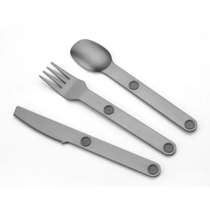 Couverts magnétiques de camping en aluminium léger, 3 pièces (cuillère, fourchette, couteau) 7