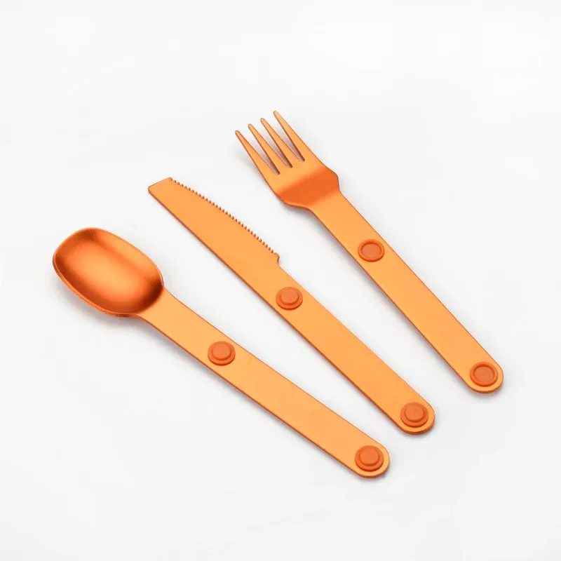 Couverts magnétiques de camping en aluminium léger, 3 pièces (cuillère, fourchette, couteau) 11