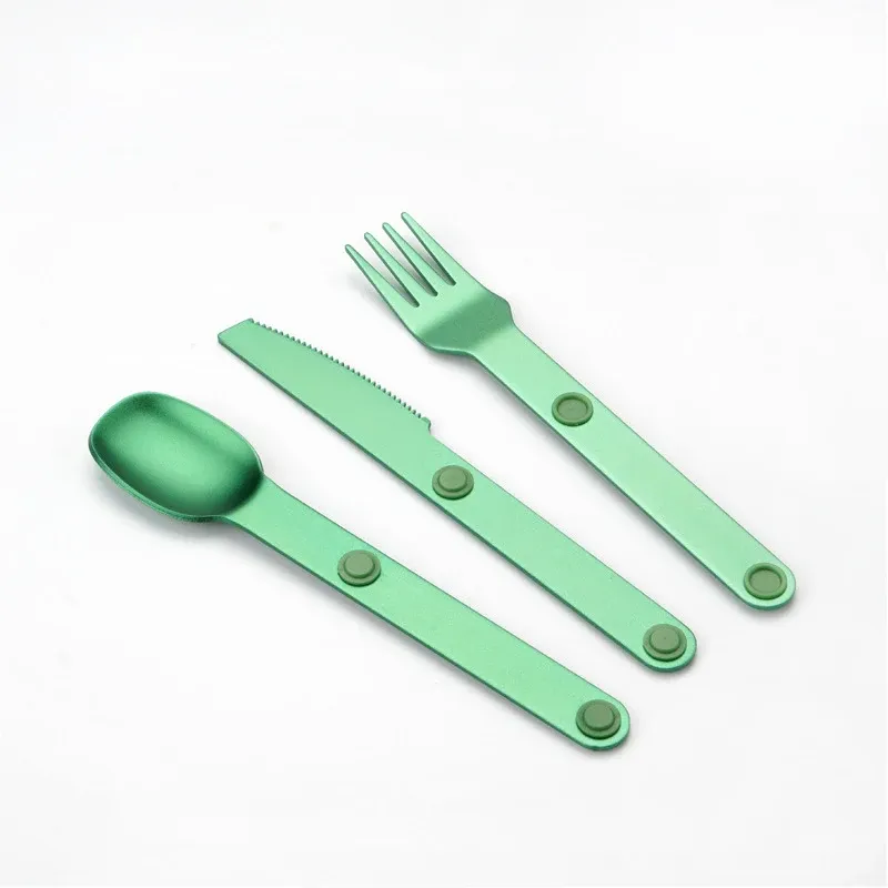 Couverts magnétiques de camping en aluminium léger, 3 pièces (cuillère, fourchette, couteau) 10