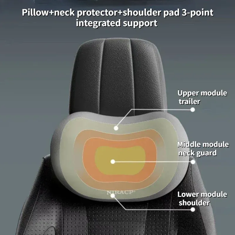 Coussin de voiture en mousse à mémoire de forme pour cou et lombaires 4