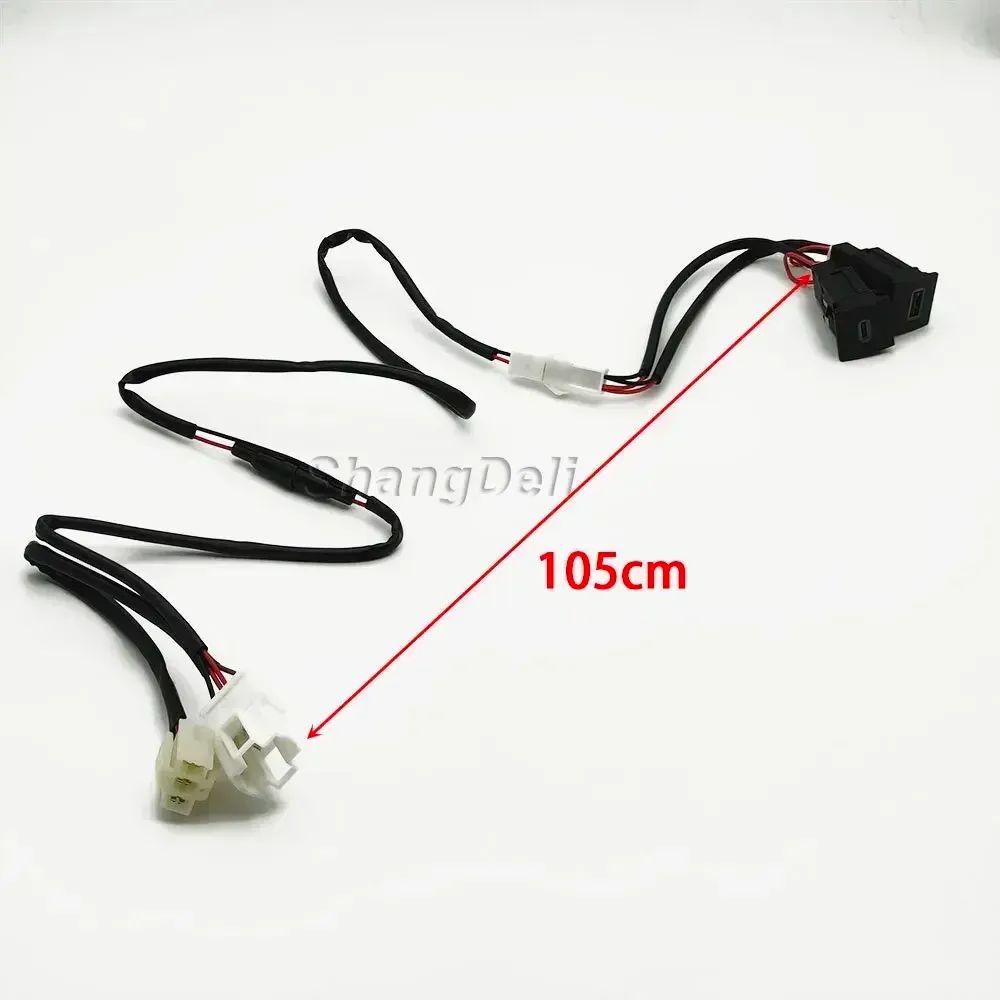Chargeur USB de voiture à charge rapide PD et QC 3.0 pour VW Golf 6 (MK6), Jetta 5 (MK5) et Scirocco (2006-2012), avec bouton adaptateur 6