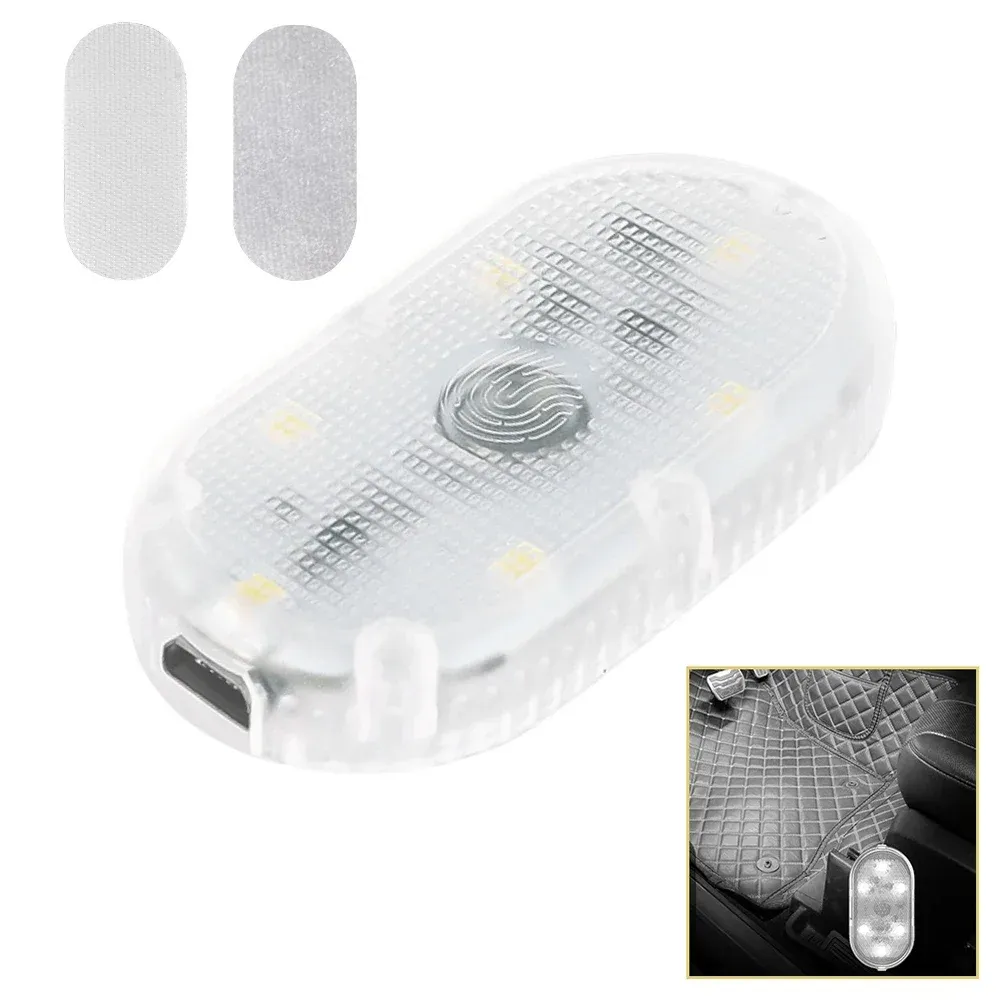 Éclairage LED de voiture rechargeable par USB avec capteur tactile, lampe de lecture et veilleuse 10