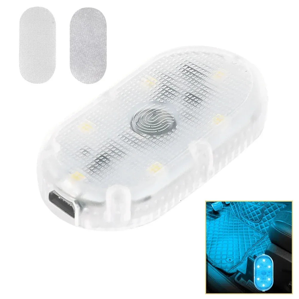 Éclairage LED de voiture rechargeable par USB avec capteur tactile, lampe de lecture et veilleuse 8