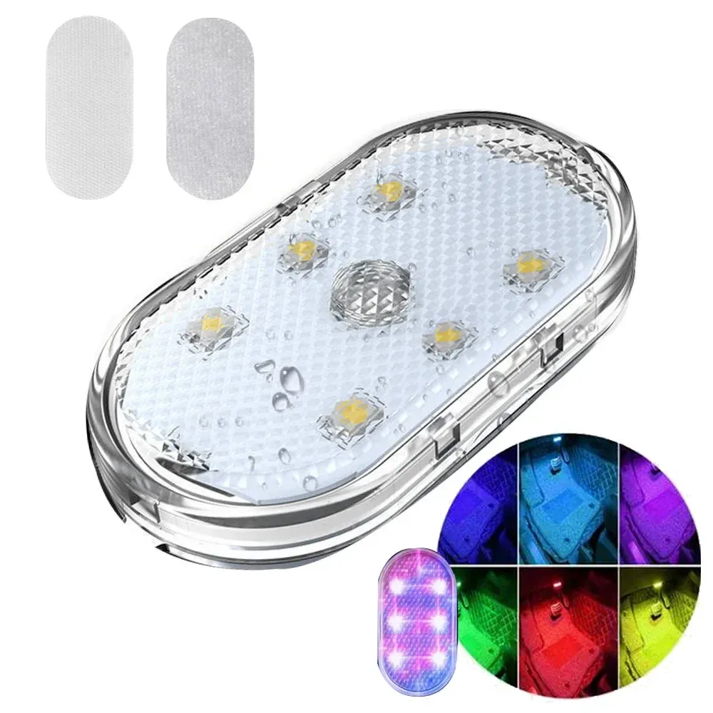 Éclairage LED de voiture rechargeable par USB avec capteur tactile, lampe de lecture et veilleuse 11
