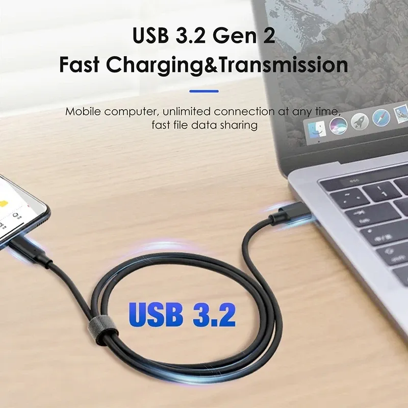 Câble USB-C pour stockage mobile et ordinateur