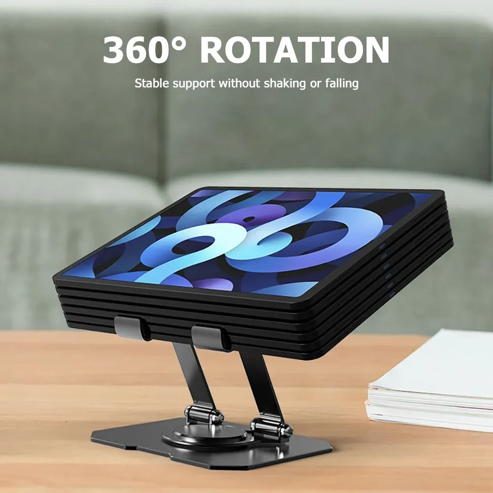 Support rotatif 360° pour tablette, réglage de l'inclinaison
