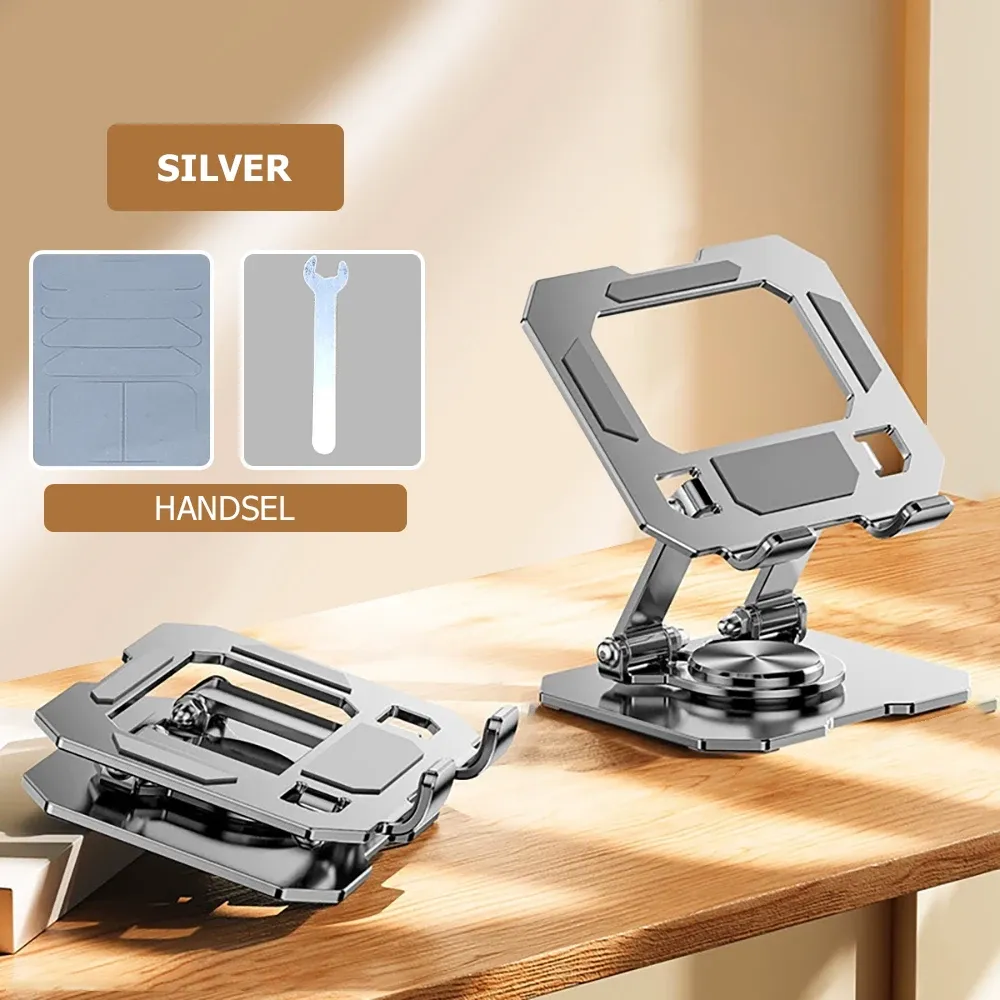 Support de tablette rotatif à 360°, pliable et réglable pour bureau, compatible iPad Pro, Air, mini et téléphones de 4,7 à 10 pouces 11