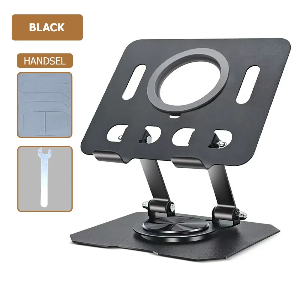 Support de tablette rotatif à 360°, pliable et réglable pour bureau, compatible iPad Pro, Air, mini et téléphones de 4,7 à 10 pouces 10