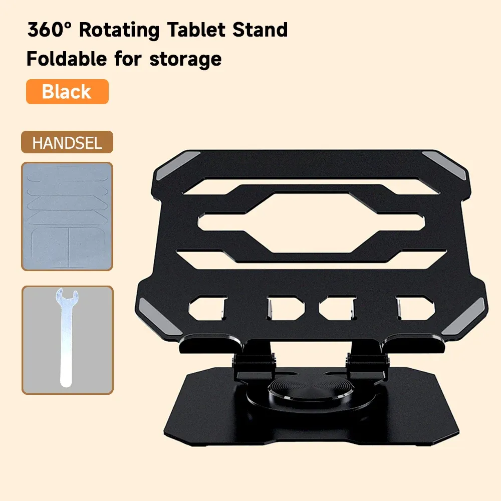 Support de tablette rotatif à 360°, pliable et réglable pour bureau, compatible iPad Pro, Air, mini et téléphones de 4,7 à 10 pouces 7