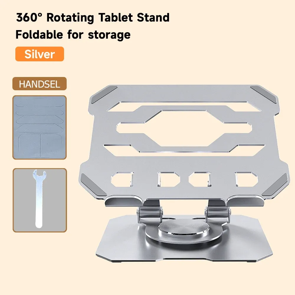 Support de tablette rotatif à 360°, pliable et réglable pour bureau, compatible iPad Pro, Air, mini et téléphones de 4,7 à 10 pouces 8