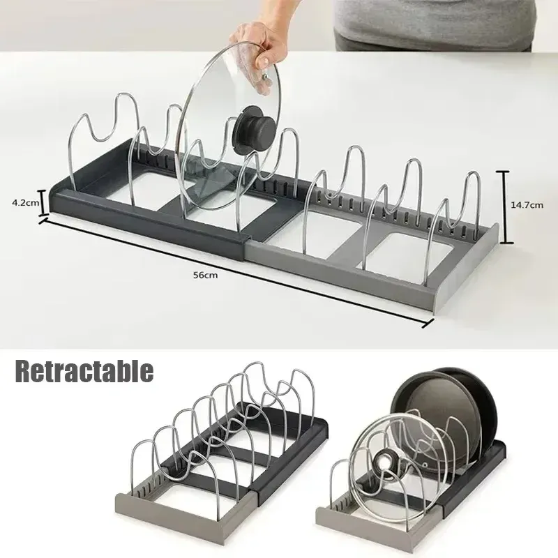 Support extensible pour casseroles et poêles