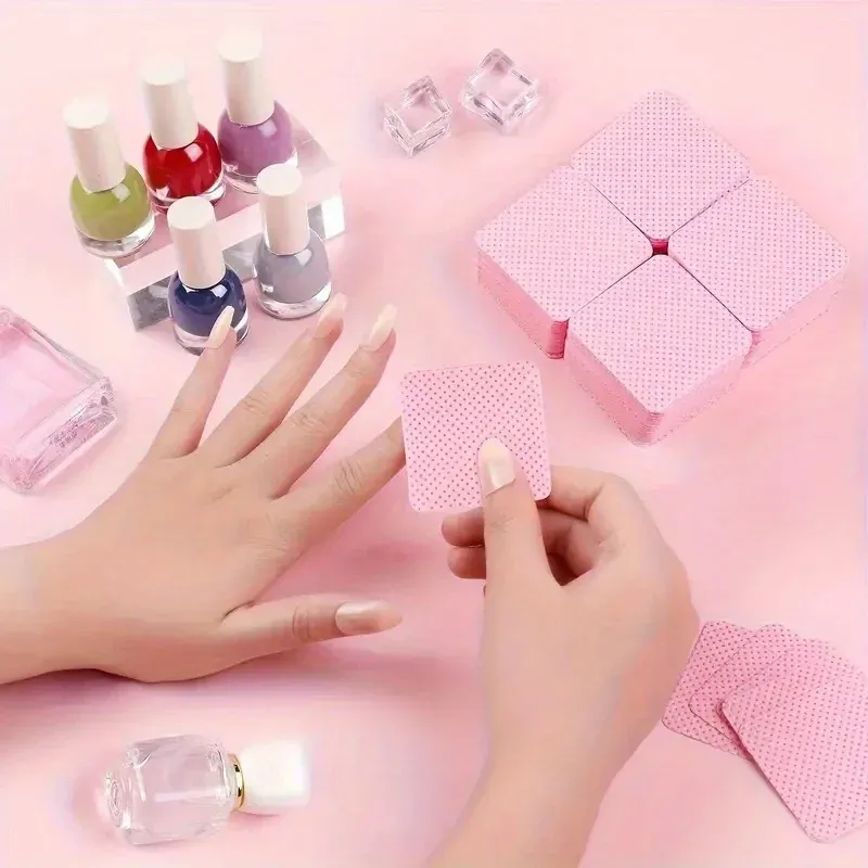 Lingettes non pelucheuses pour ongles, 20 à 600 pièces, tampons de nettoyage en gel sans aluminium pour dissolvant de vernis, outil de soin et de nettoyage pour nail art 6