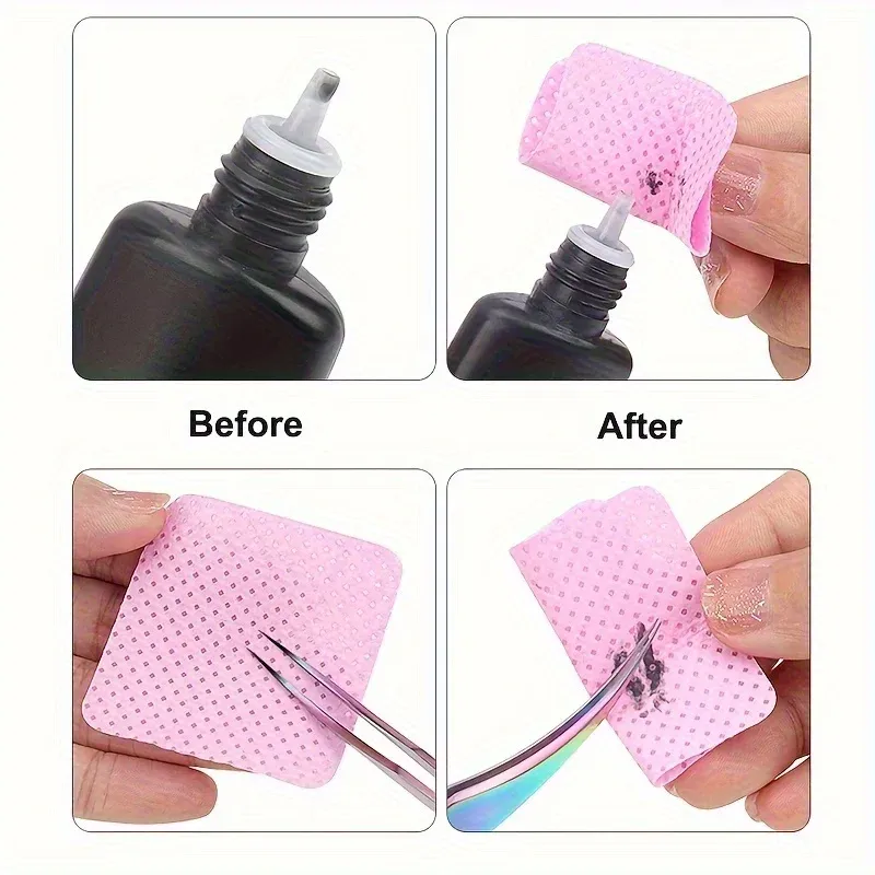 Lingettes à ongles non pelucheuses, texture du tissu