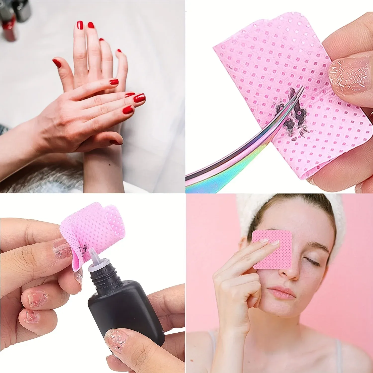 Lingettes à ongles non pelucheuses, ambiance soin des ongles
