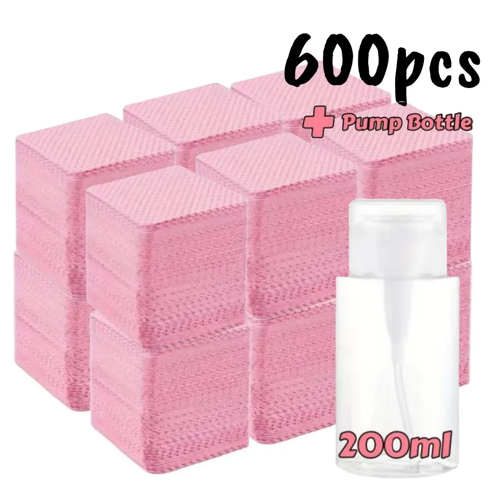 Lingettes non pelucheuses pour ongles, 20 à 600 pièces, tampons de nettoyage en gel sans aluminium pour dissolvant de vernis, outil de soin et de nettoyage pour nail art 18