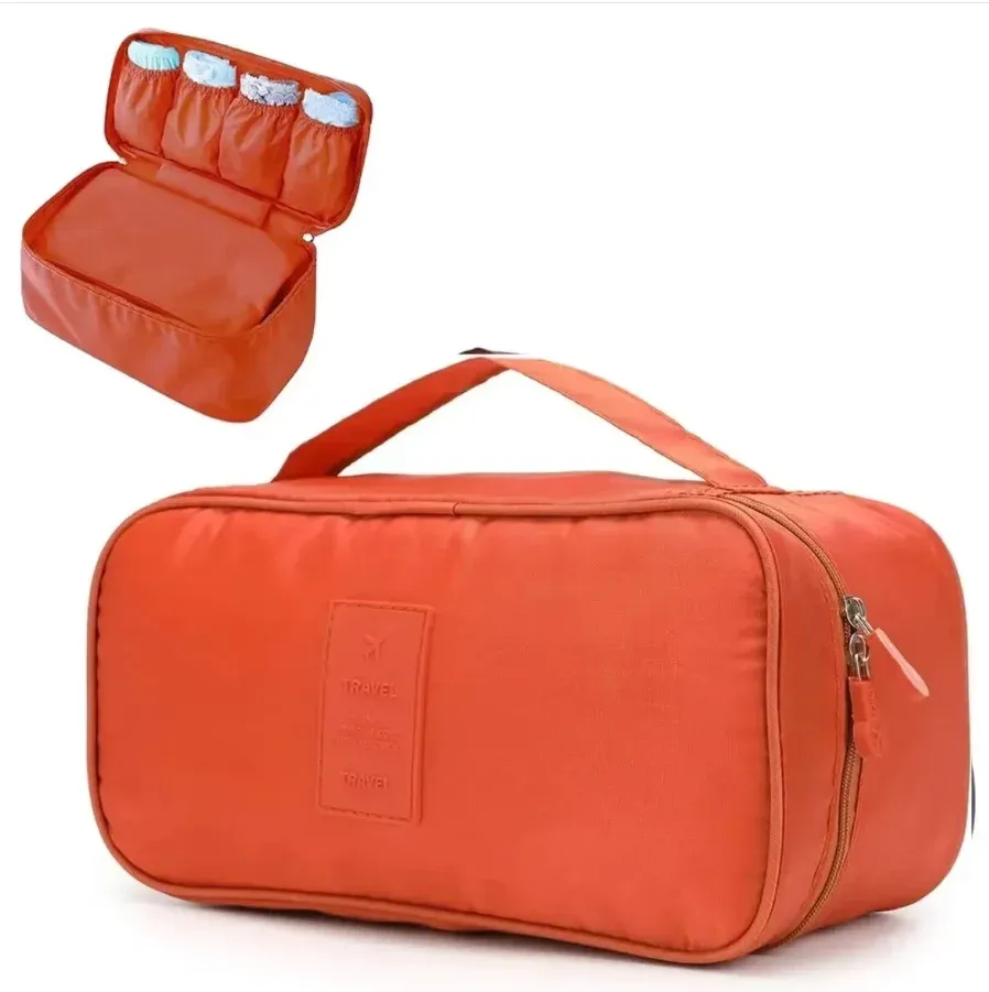 Sac de rangement de voyage portable multifonction pour soutien-gorge et sous-vêtements, trousse de toilette et de maquillage 10
