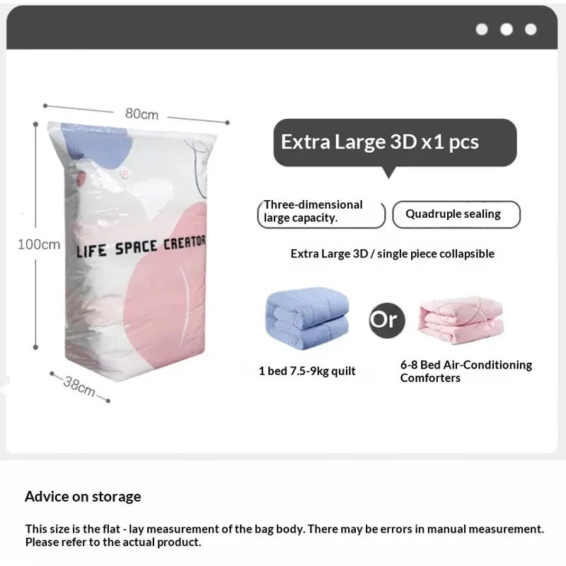 Sac sous vide rempli de vêtements