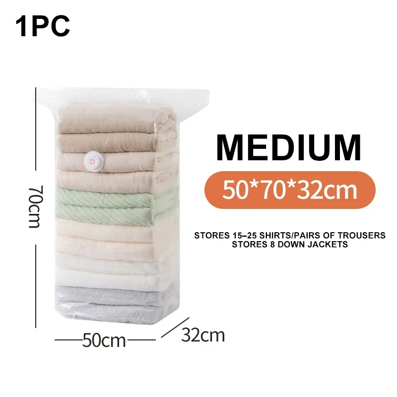 Sacs de rangement sous vide épais sans pompe pour vêtements et couettes 16