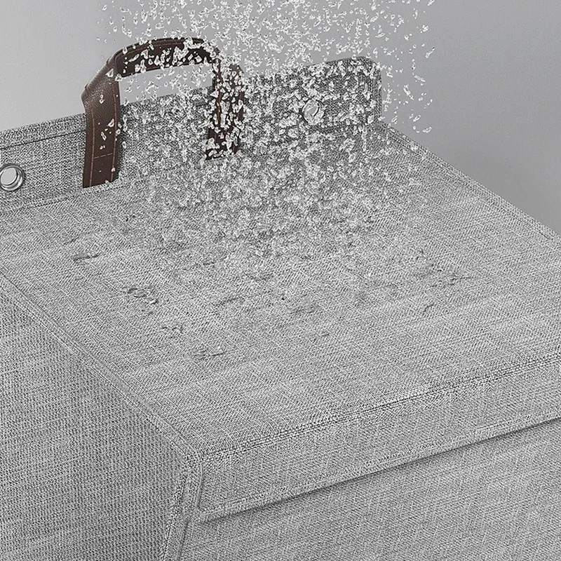 Panier à linge pliable mural pour salle de bain, respirant et de grande capacité 5