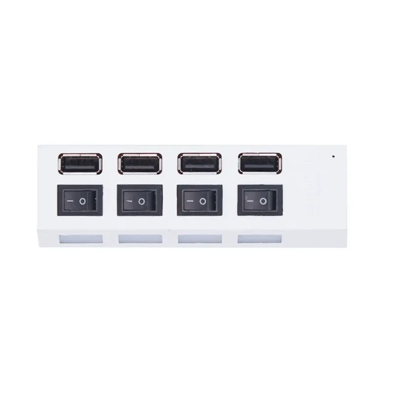 Hub USB multiport avec interrupteur pour PC, adaptateur secteur, extension USB 2.0 à 4/7 ports 10