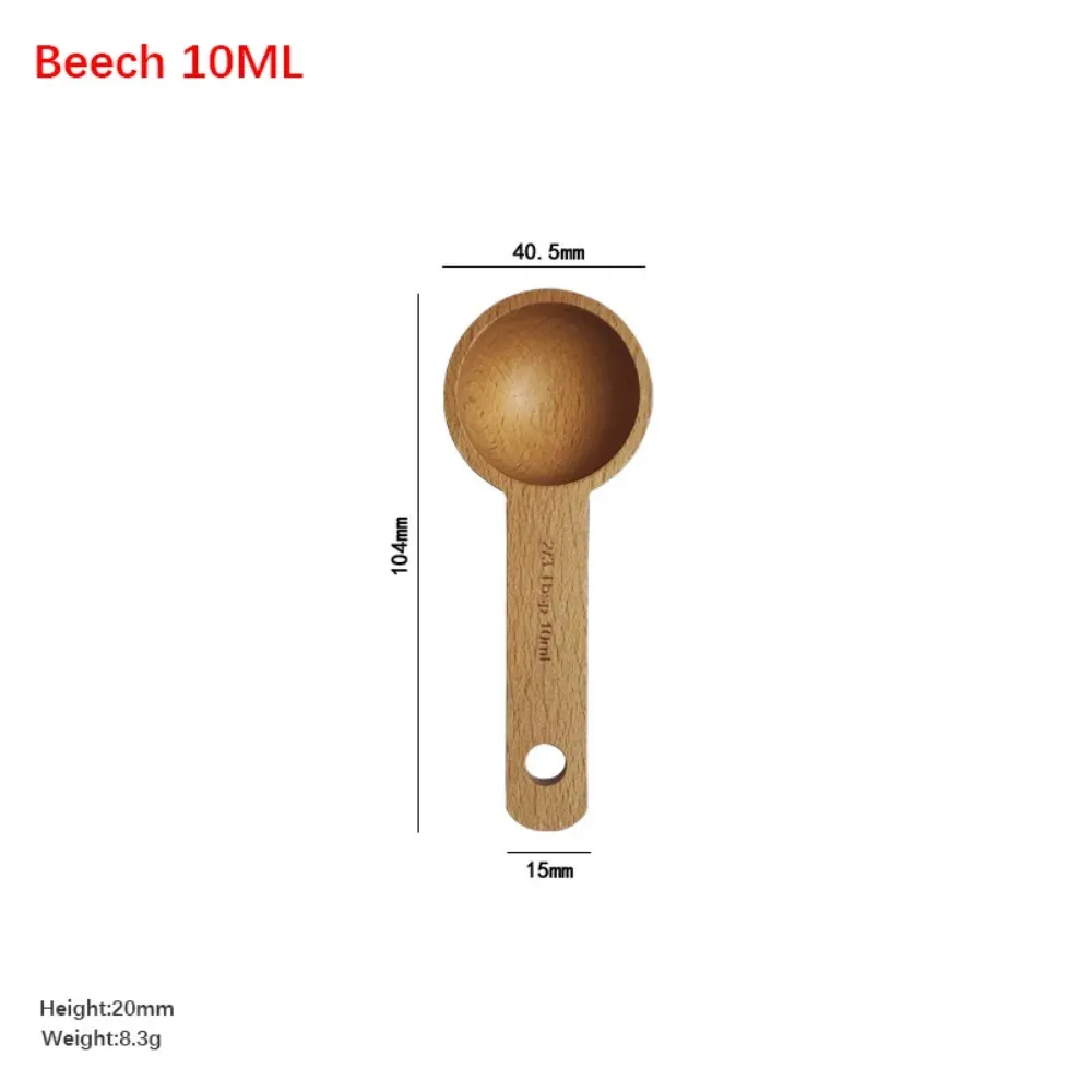 Cuillère doseuse en bois 7,5 / 10 / 15 / 20 / 30 / 45 ml, cuillère à café, thé, sucre, épices, cuillère à soupe de cuisine, cuillères doseuses pour la maison, outil de mesure 13