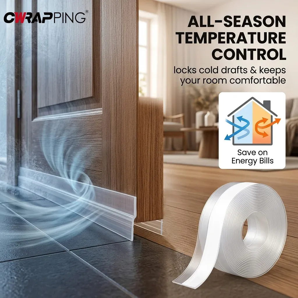 Bande d'étanchéité en silicone pour portes et fenêtres, isolation thermique et phonique, protection anti-poussière